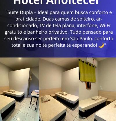 Hotel anoitecer - Rodoviária Tietê, Anhembi, Expo Center