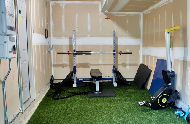 Indoor turf gym inside Secluded three bedroom townhome