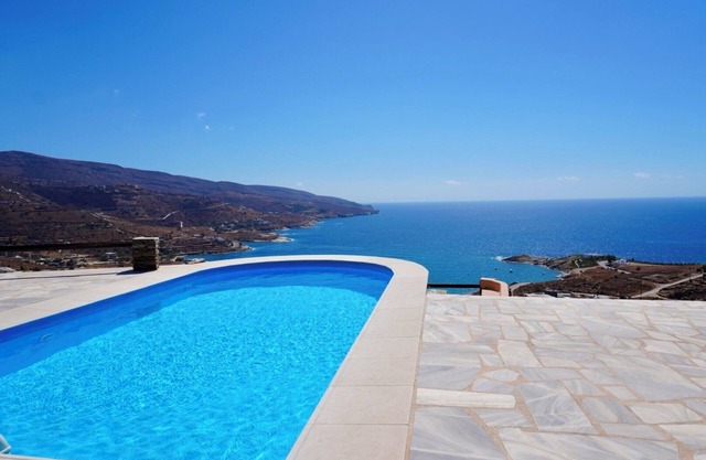 Kea Cyclades Island Koundouros Divine Blue Villa Nano with pool and sea view