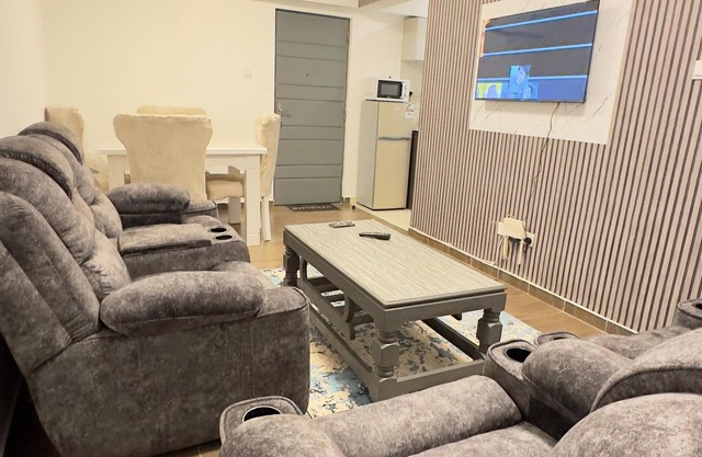 Luxury furnished apartment 2 bedroom and 24 hour security She has a car parking.