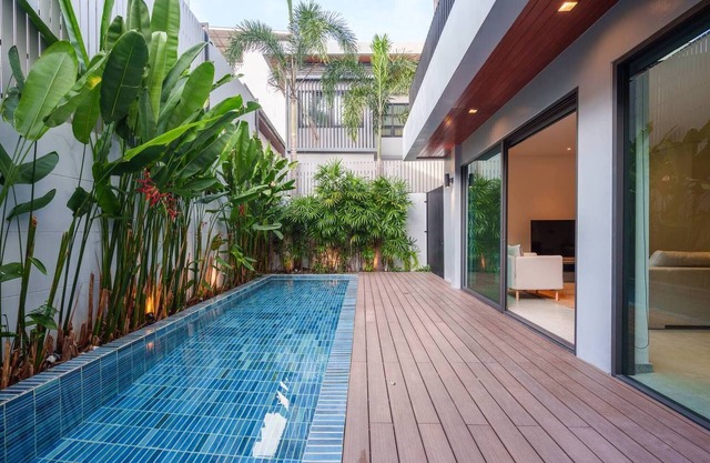 Monochrome designer pool Villa