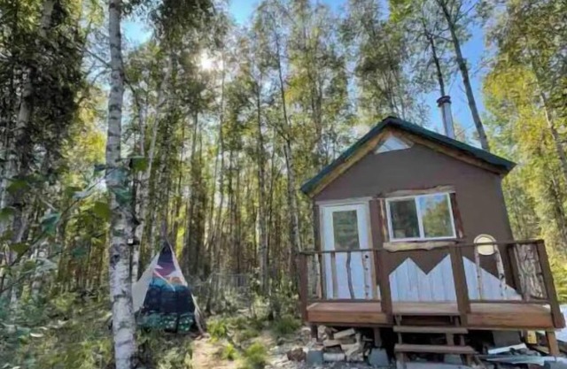Pet friendly Alaska’s King Fisher Cabin 30 minutes from Talkeetna