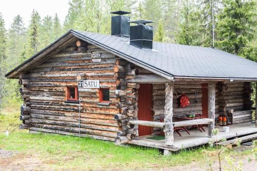 Satu 31, kahden makuuhuoneen kelomökki Syötteellä, valaistun ladun vieressä