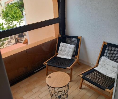 T2 cabine Port-Leucate 4 personnes balcon climatisation parking
