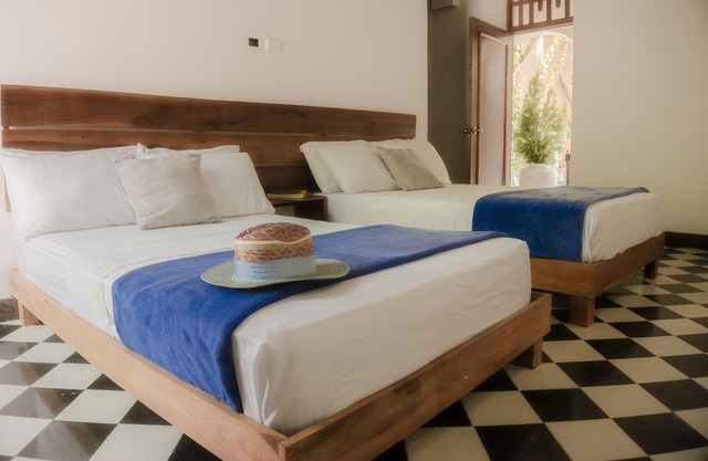 Twin Room With Terrace + Pool at a Colonial House