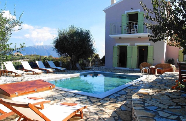Villa with Private Pool Built with Traditional Kefalonian Architecture