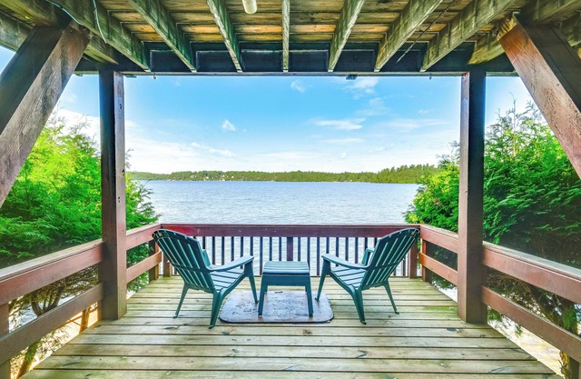 Waterfront Harrisville Home w/Outdoor Fireplace!