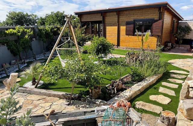 Wooden house with private garden