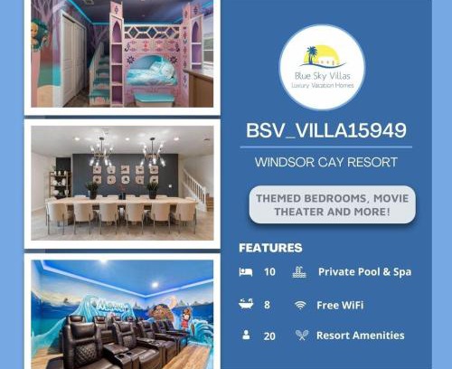 Four Corners House | 10 BR Home, Themed Rooms, Private Pool, in New Windsor Cay Resort