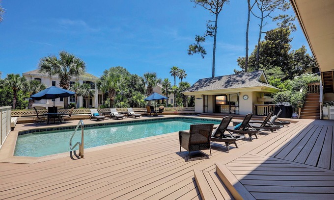 Palmetto Dunes House | 162 Mooring Buoy - Palms & Perfection, 2nd Row Ocean w/LARGE 46' x 20' Pool