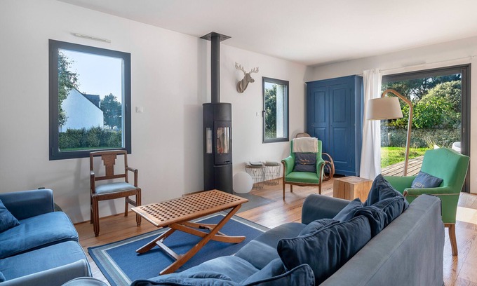 Piriac-sur-Mer Ski Chalet | 200m from beach, house for 6 adults 4 children