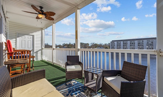 Socastee Condo | 3BR/2BA Intracoastal Condo, Water Views , SMART TVs , Self Check-in
