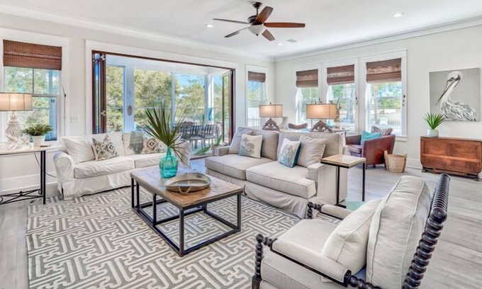 Village of Sugar Beach House | 600+ FREE Activities / Sand Dollar Retreat / Huge Screened Porch / Steps to Pool / 4 Bikes