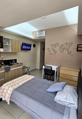 Cuautitlan Izcalli Apartment | A07 Premium Mini Suite WHITE Cocina Terraza Companies Work Teams 1-2 PAX
