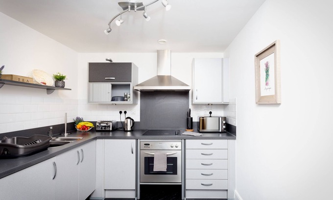 Convention Quarter Apartment | Absolute Stays At The Qube- Families Contractors Free Wifi Long Stay Discounts