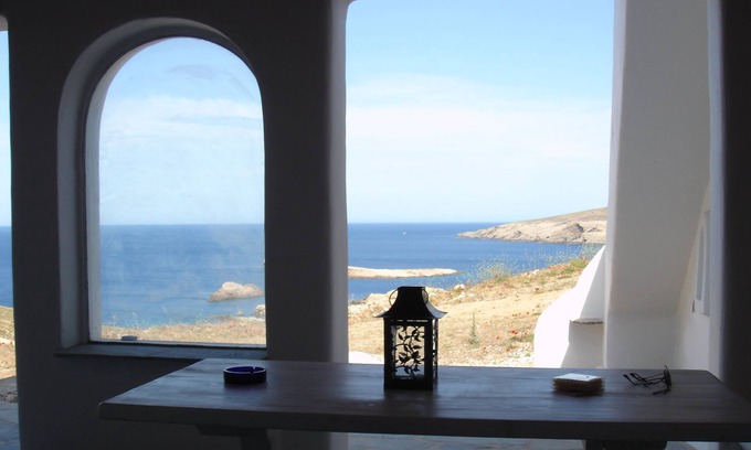 Mykonos Apartment | Amazing view at Agios Sostis beach