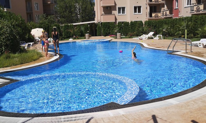 Sunny Beach Apartment | Aparthotel with reception, 2 room apartment, 2nd floor, elevator, kitchen, bathroom, balcony