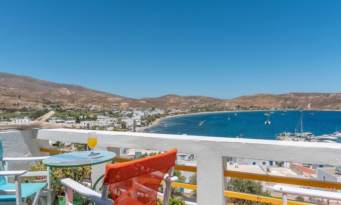 Livadi Apartment | Apartment 'Agnadi' with Sea View, Balcony and Air Conditioning