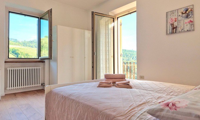 Sanzeno Apartment | Apartment 'Casa Maia - Ape' with Mountain View, Shared Terrace and Wi-Fi