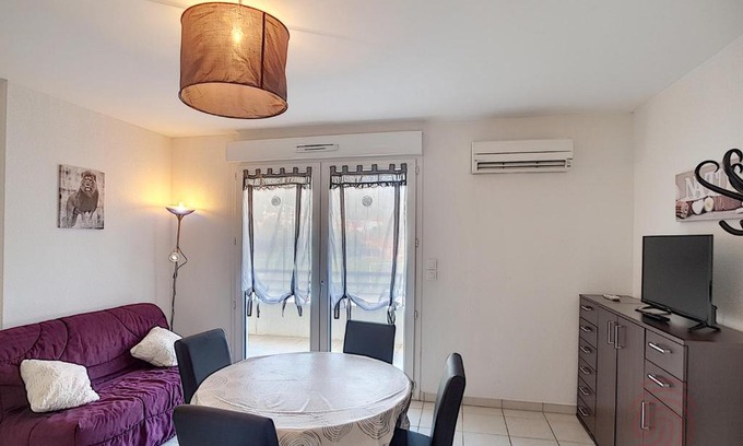 Lamalou-les-Bains Apartment | Appartement F3 climatisé avec terrasse, parking privé et accès WiFi, proche des thermes et du centre-ville - FR-1-451-133