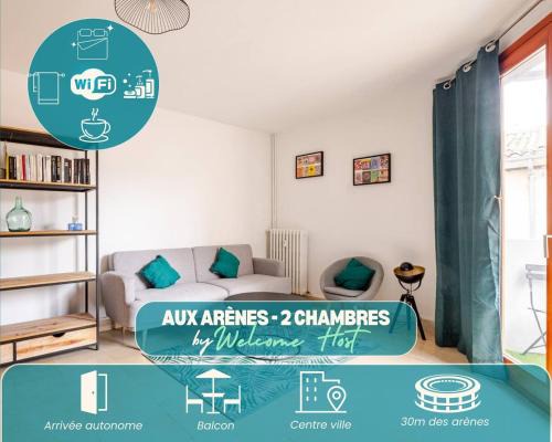 Quartier Administrations Apartment | Aux Arènes, 30m des Arènes, Balcon, Clim