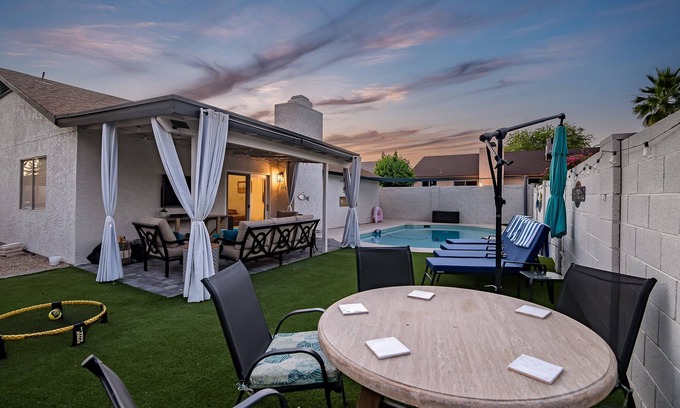 Sunset Ridge House | Backyard Oasis + Private Pool & Pets Welcome!