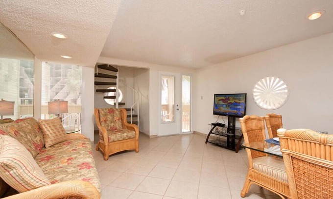 South Padre Island Condo | Bahia Mar 983F - Simple furnishings;Cozy walk-up;Beachfront sundeck