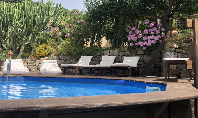 Naso House | Beautiful private villa for 13 people with A/C, private pool, TV and panoramic view