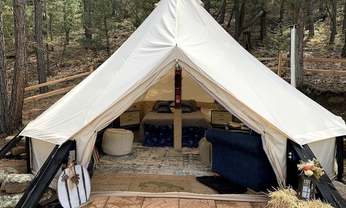 Boncarbo RV Rental | Bell Tent for Four for Dreamy Glamping Escapes in Colorado