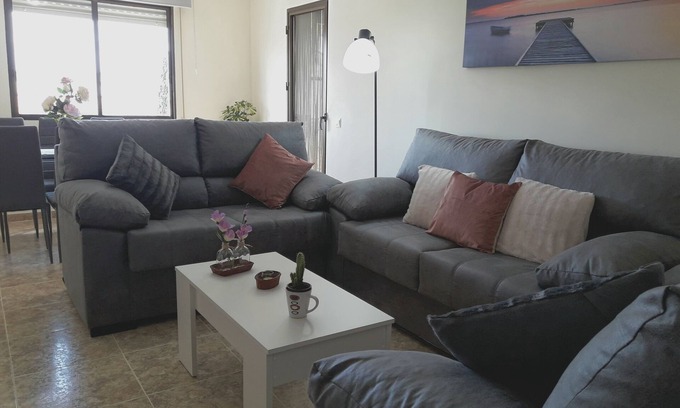 Historic Center of Estepona Apartment | Bright spacious apartment near the beach with garage