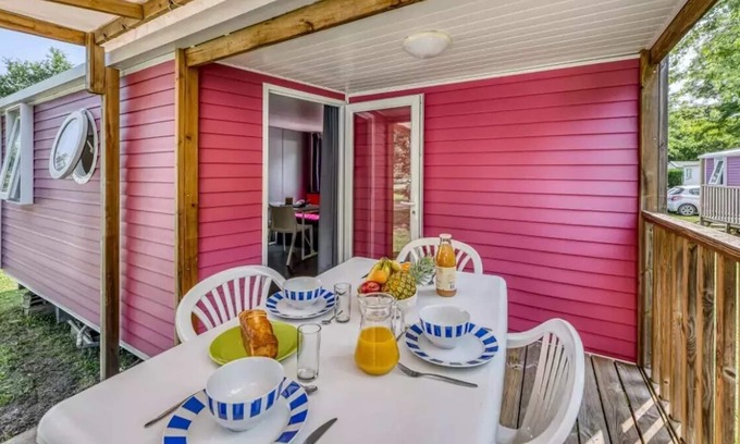 Saint-Paul-en-Born House | Camping maeva Escapades La Clairière **** - Mobil-Home Confort+ 3 Rooms 4 People + TV