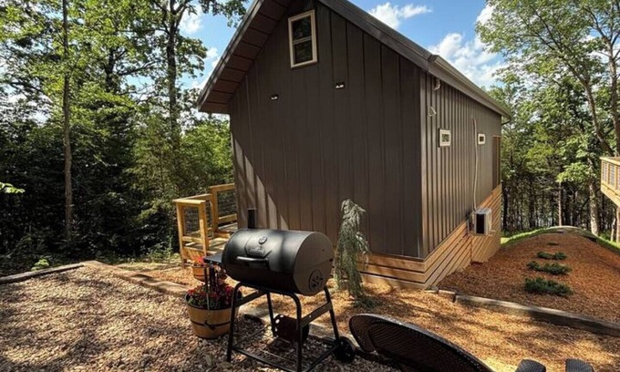 Eagle Rock Apartment | Camptown Cabin Lake front walkdown to water with firepit