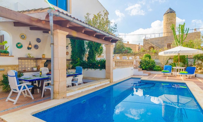 Colonia de Sant Pere Villa | CAN NICOLAU - Villa with private pool 500 from the beach in Colònia de San Pere. Free WiF