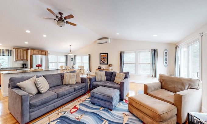 Osterville House | Cape escape with patio, grill, firepit, outdoor dining, W/D