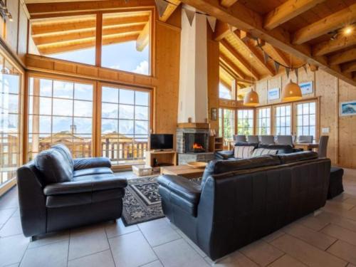 Nendaz Ski Chalet | Chalet in Veysonnaz with swimming pool