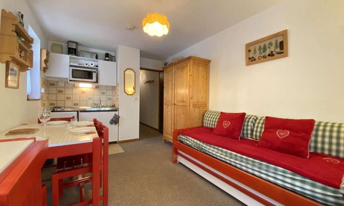 Praz-sur-Arly Apartment | Charmant T2 proche centre et pistes, balcon sud - FR-1-603-60