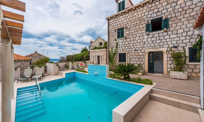 Lopud Island Villa | Charming 6 bedroom Stone Villa with Private heated Pool