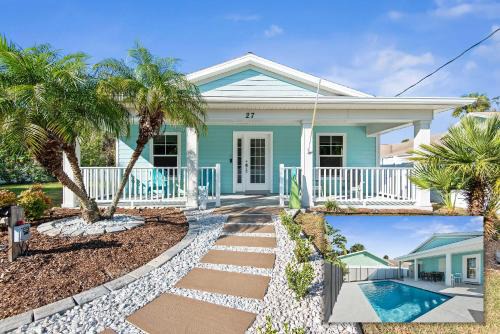 Palm Coast House | Charming Beachside Home Heated Pool Free Golf Cart