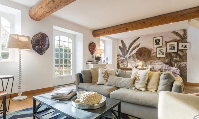 Barneville-Carteret Cottage | Charming Historic House in Barneville-Carteret with Private Courtyard