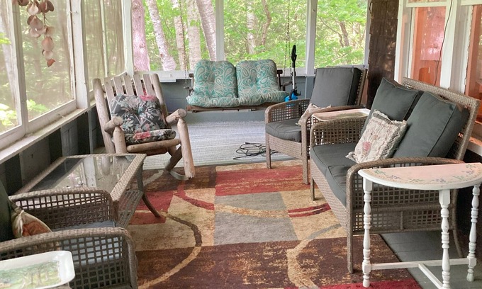 Bryant Pond Cabin | Classic Maine Wilderness Lodge Right on Beautiful Shagg Pond