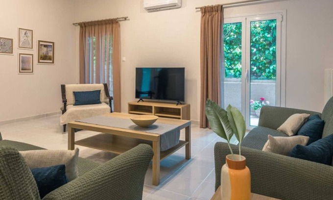 Nea Makri Apartment | Coastal Getaway: Roomy Beachside Apartment!