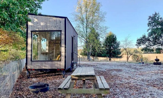 Bradford Cabin | Cozy Tiny House on a Farm in Fredericksburg, Indiana - Perfect Romantic Glamping Destination
