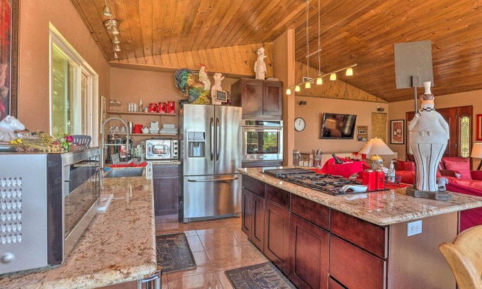 Cedarpines Park House | Crestline Area Escape w/ 3 Decks & Fire Pit!