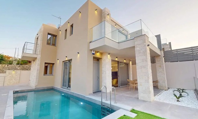 Kamilari Villa | Cretan serenity Awaits: Elegant Mountain-View Villas with Private Pool