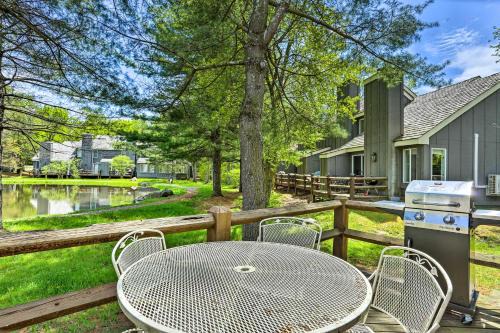 White Haven House | Deck and On-Site Fishing Pond Lake Harmony Home!