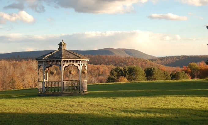 Eagles Mere Cottage | Eagles Mere cedar home offers breathtaking views of the Endless Mountains