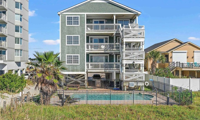 North Myrtle Beach House | EPIC Oceanfront,Sleep 36,Private Pool,SP