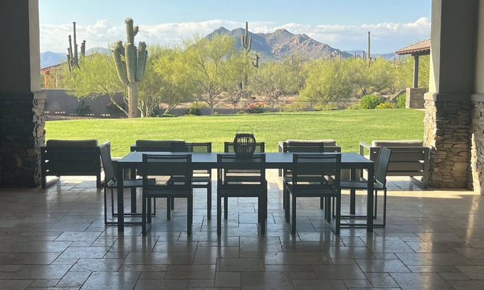 Desert View Village House | EVENT-FRIENDLY!nBlack Mountain View +Full Guest House +Huge Outdoor Event Space