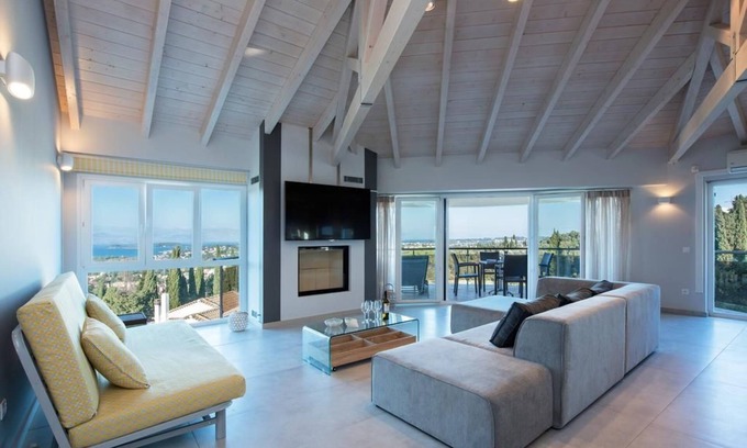 Evropouloi Apartment | Fedra House - High furnished apartment with breathtaking sea view