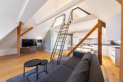 Warnemuende Apartment | Ferienwohnung Strom ahoi - premium - modern - inkl Stellplatz - 200m zum Alten Strom - Wasserblick